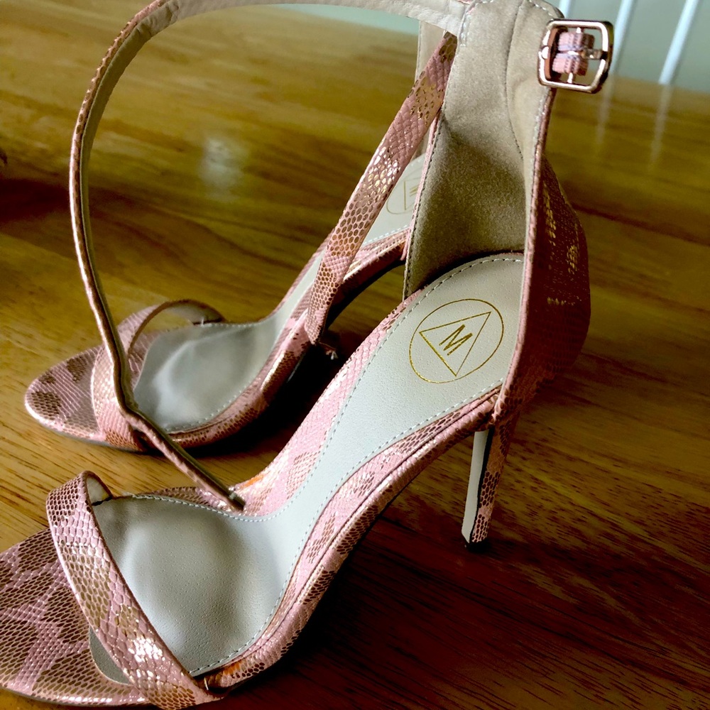 Snake skin metallic heels size 8. ASOS. Never worn
